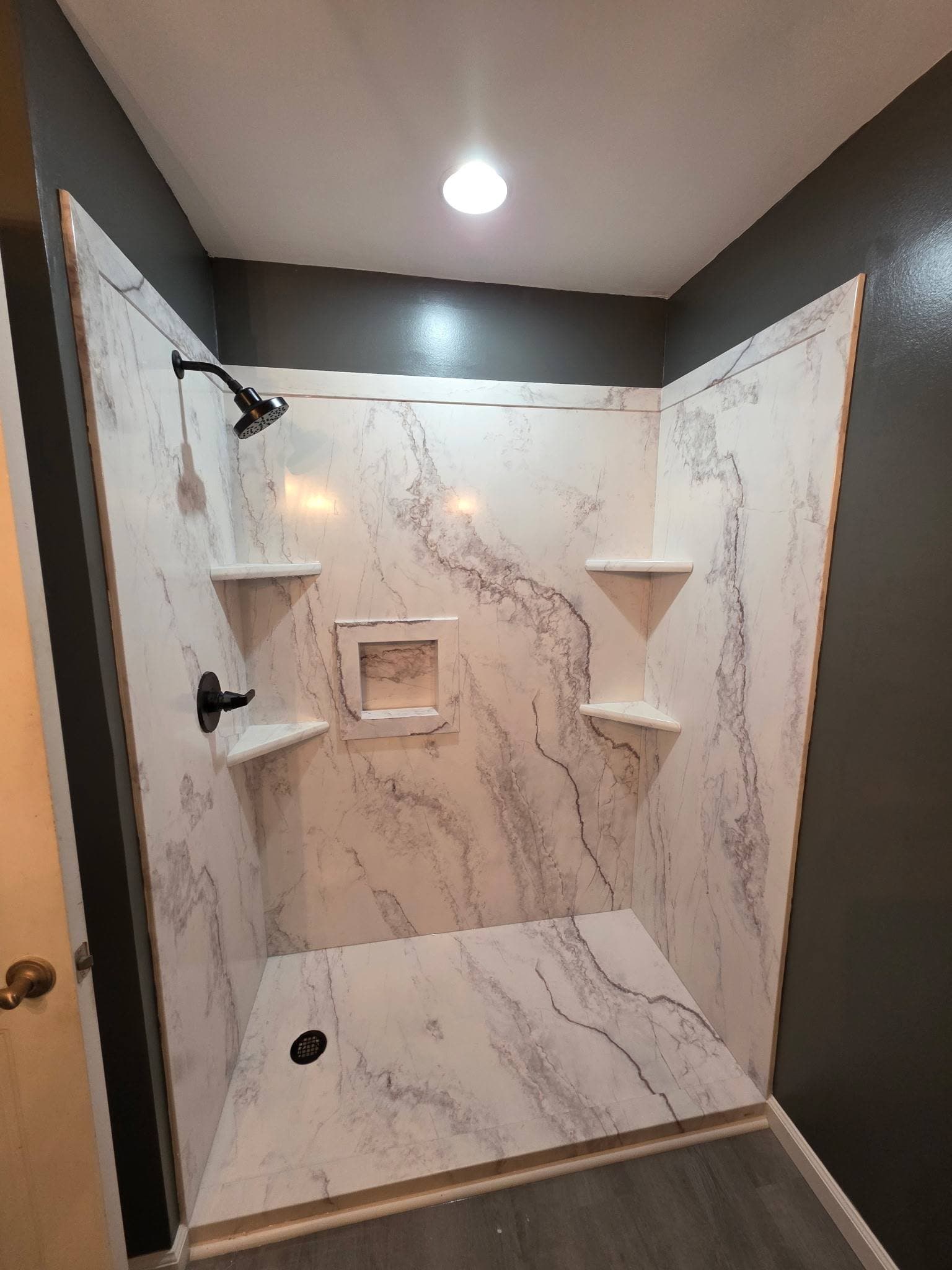 Marble Shower with Niche